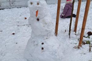 Zabawy na śniegu w listopadzie