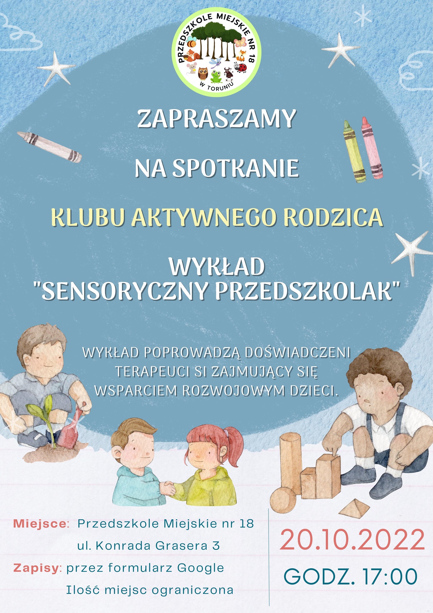 "Sensoryczny przedszkolak" - spotkanie Klubu Aktywnego Rodzica
