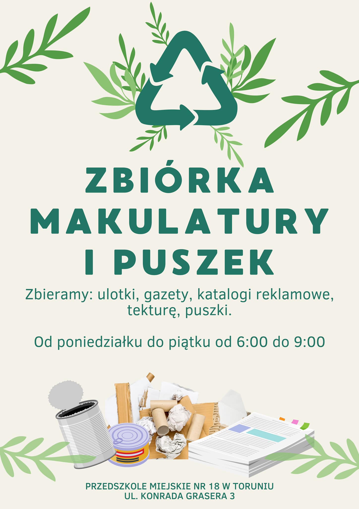 Zbiórka makulatury i puszek